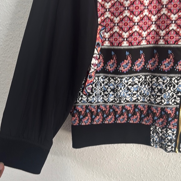 Rafaella Women's Black and Red Patterned Bomber Jacket - Picture 3 of 5